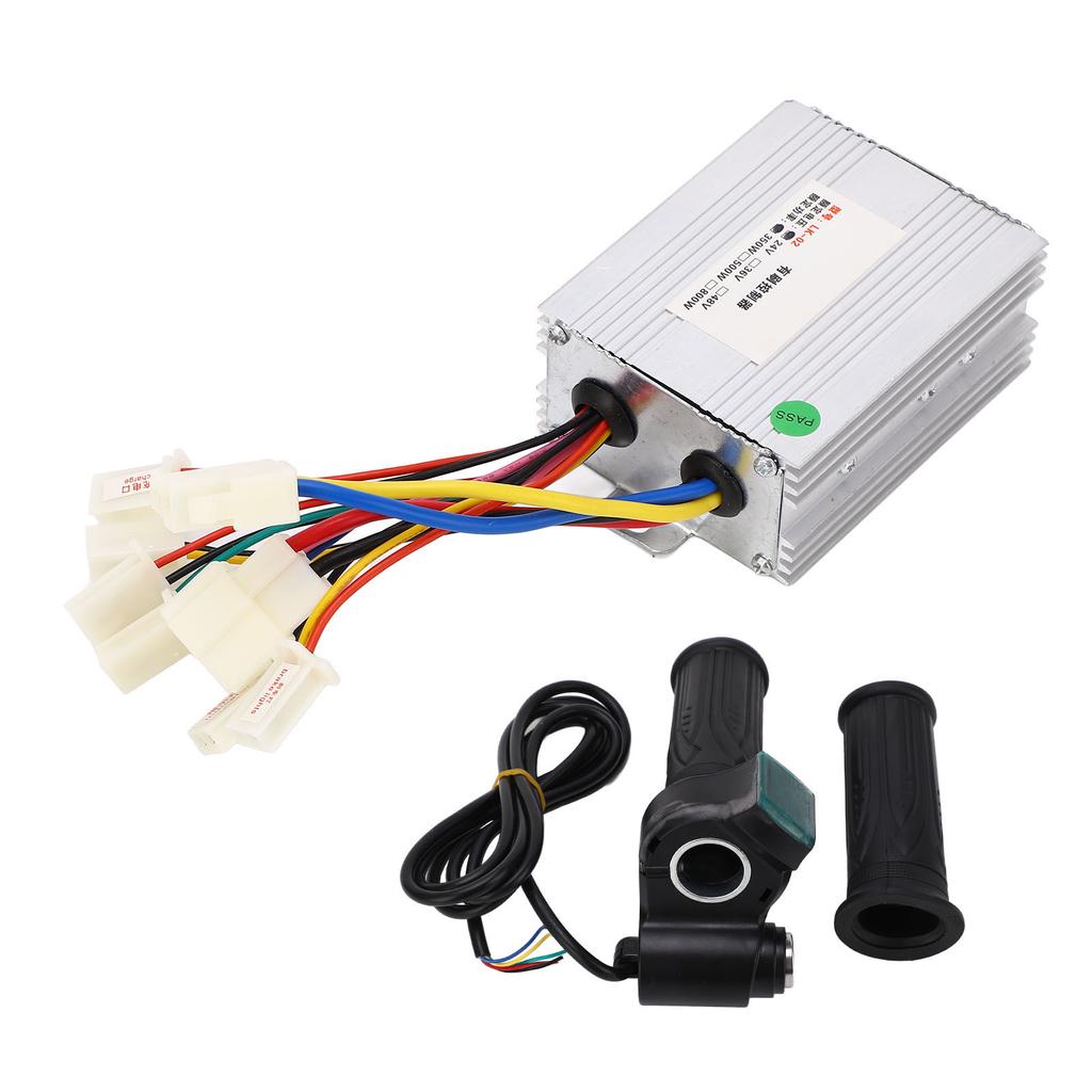 Brush Controller Throttle Grip Kit Good Heat Dissipation Electric Bike Controller Kit 24V 350W