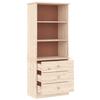 VidaXL Bookcase with Drawers ALTA 60x35x142 Cm Solid Pine Wood 353951