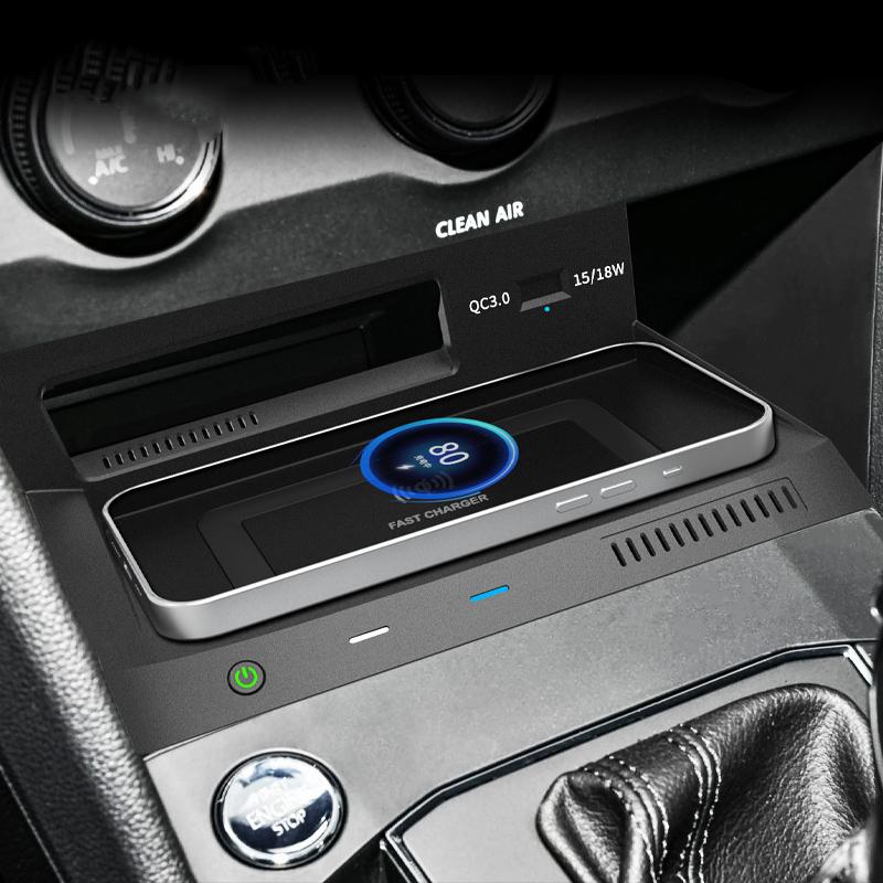 For VW Tiguan MK2 Tiguan Allspace Tharu 2017 2018 Car wireless charger 15w mobile phone charger charging holder