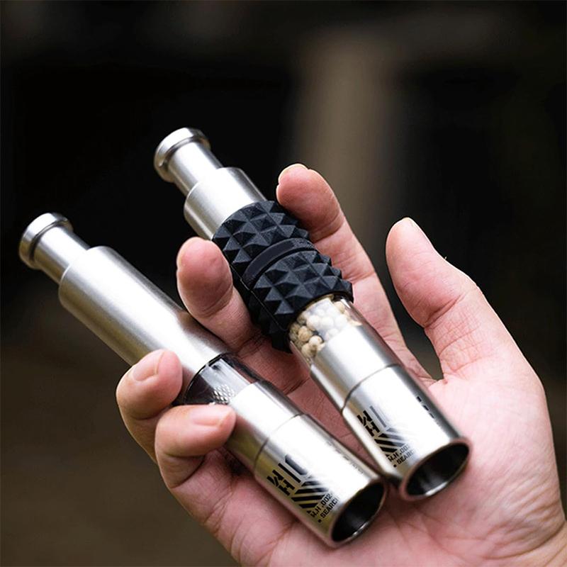 Pepper Grinder Manual Pepper Sea Salt Grinding Tool Stainless Steel Glass Spice Bottle Outdoor Home Kitchen Gadgets