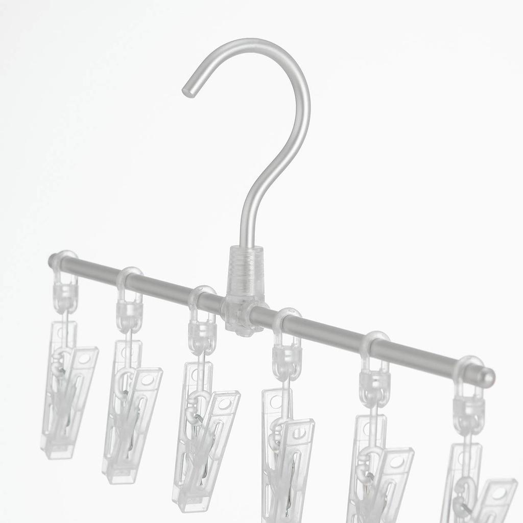 MUJI Aluminum Straight Hanger with 6 Clips 35cm Width