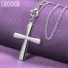 Halskette mit Herz-Kreuz-Anhänger aus 925er-Sterlingsilber, Schmuck