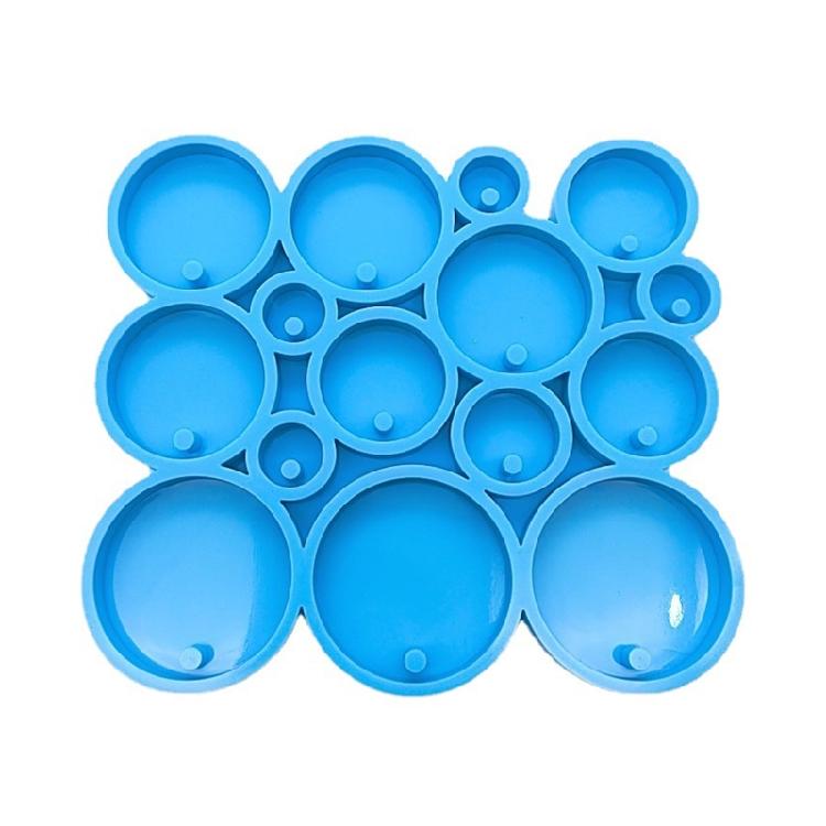 

Keychain Silicone Mold with Hole for DIY Pendant Necklace Earrings Epoxy Craft 1 синий