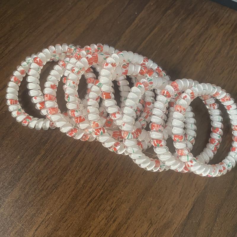 10 buc/set Elastice de păr tip arc de sârmă de telefon pentru femei, culori solide, elastice de păr pentru fete, elastic de păr tip scrunchie telefon