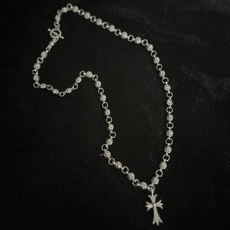 Vintage Kreuzkette, männlich Street Hip-Hop Trendmarke Kreuz Anhänger Halskette handgefertigte Kette, Partner Accessoires