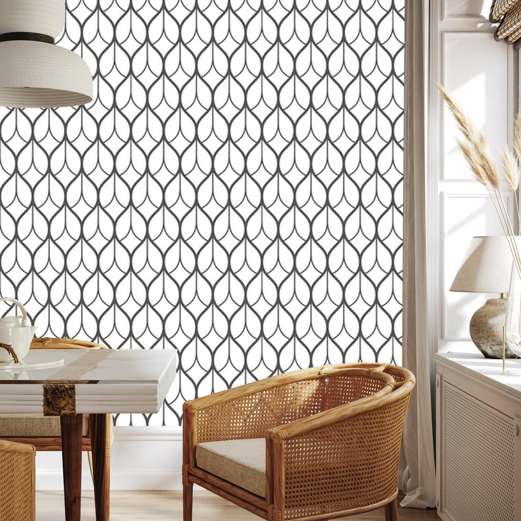 Geometric pattern wallpaper for living room and bedroom 50x1000