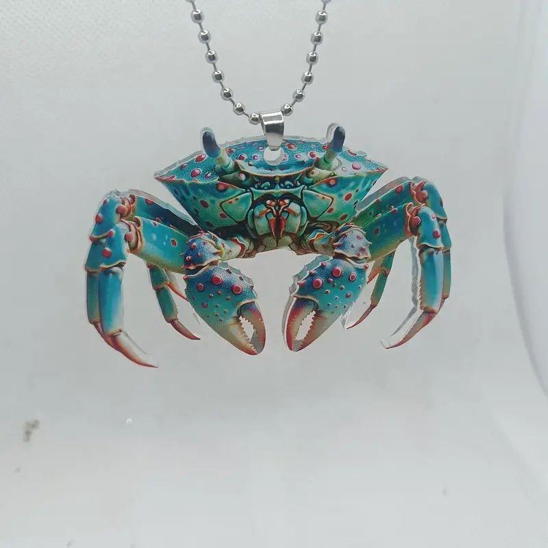 Creative Acrylic Crab Keychain Decoration For Car Interior Stylish Unique Design