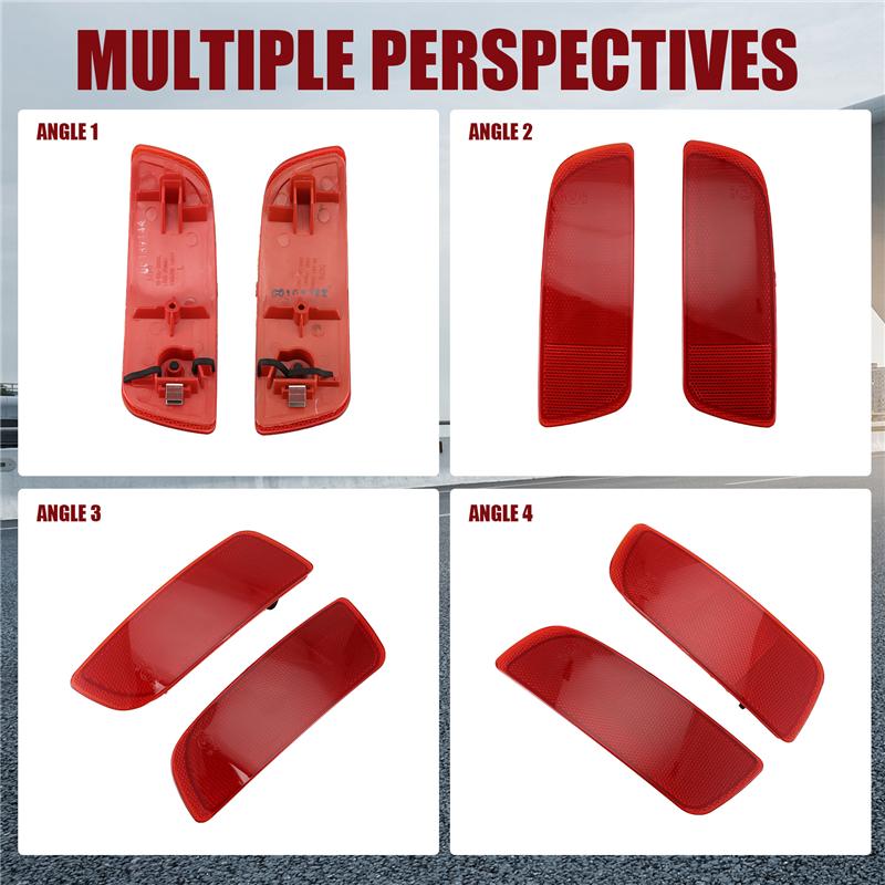 ABLZ-Rear Bumper Brake Light Shell Tail Turn Signal Reflector Lamp Cover For Renault Koleos 2008-2016 26565JY00A 26560JY00A