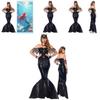 Heißes Filmthema Meerjungfrauen-Prinzessinnenkostüm Langes Kleid für Bühnenauftritt und Rollenspiel