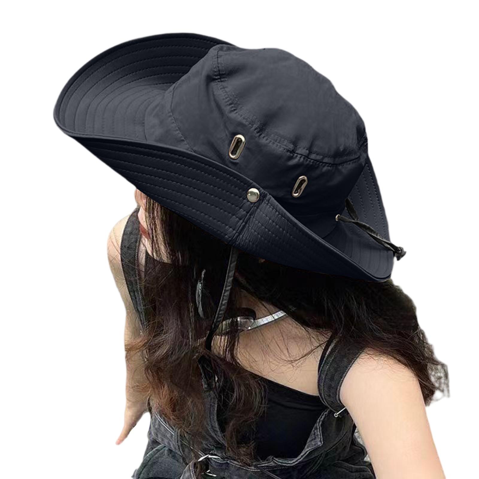 

Шляпа для походов, альпинизма, джунглей, дышащая шляпа от солнца, шляпа от солнца для отдыха на открытом воздухе One Size чёрный