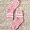 Monfoot Women S Striped Sleep SockS Pink