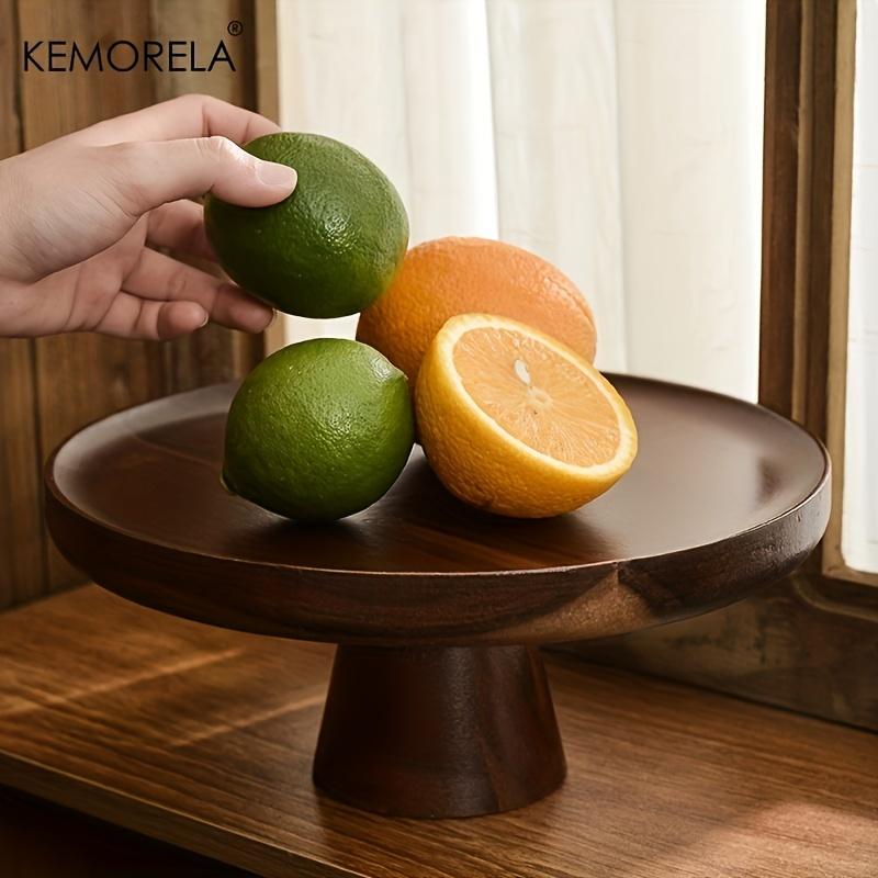 Japanese Wooden Cake Tray Food Storage Box With Glass Lid Kitchen Fruit Cake Dessert Nut Snack Kitchen Storage Box