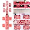 5Pcs Valentines Theme Lace Table Runner and Placemat Set with Heart Pattern Romantics Weddig Anniversaries Dinner Decors