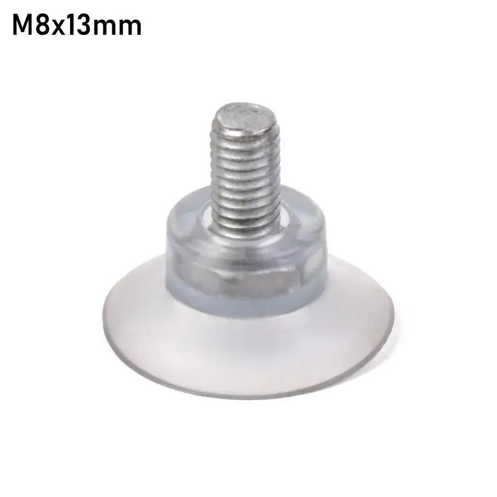 5/10Pcs M6/M8 Screw Rubber Suction Cup Transparent Suckers Turn Nut Glass Table Tops Storage Tool Hooks
