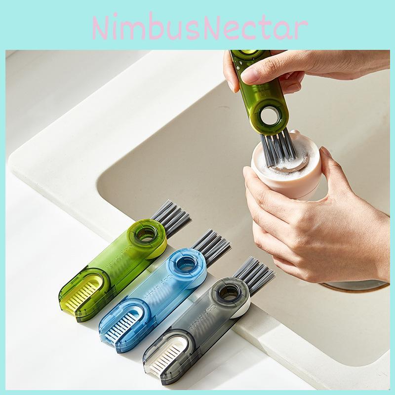 3 In 1 Multifunctional Cleaning Brush Crevice Tiny Bottle Cup Lid Detail Brush