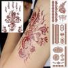 Red Mehndi Stickers Henna Tattoo Stickers Lace Fake Tattoo Body Art Sticker India Mehndi