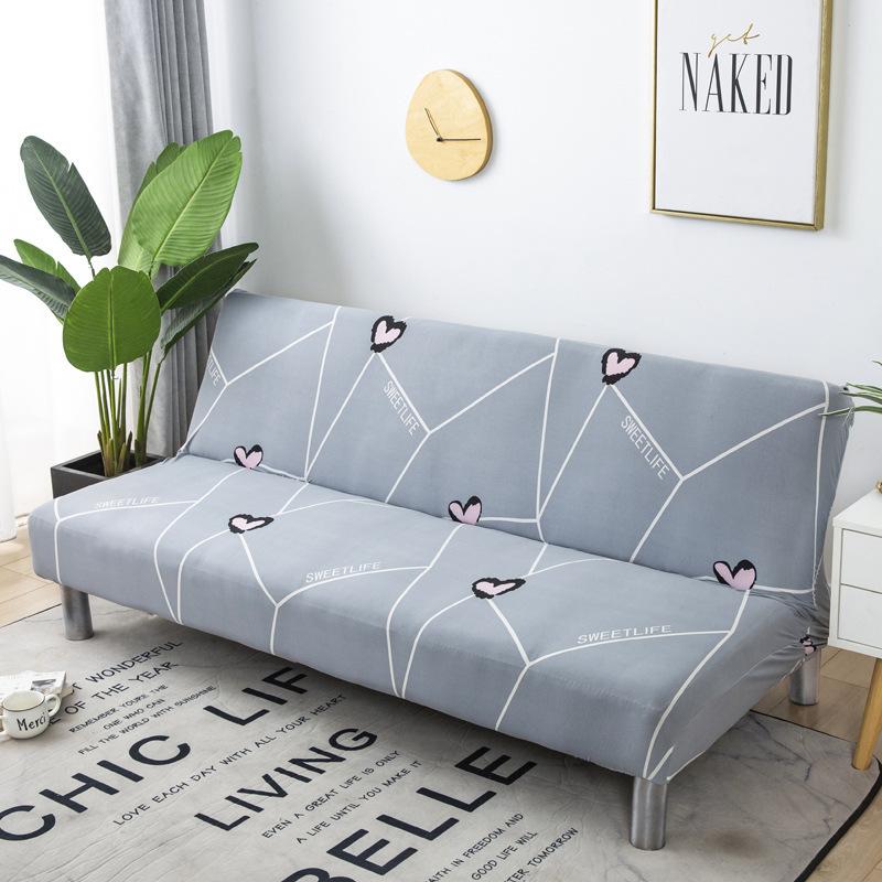 Husă de saltea pentru canapea fără brațe Husă universală pliabilă pentru canapea cu dublă utilizare Husă total cuprinzătoare pentru toate cele patru sezoane, rezistentă la praf