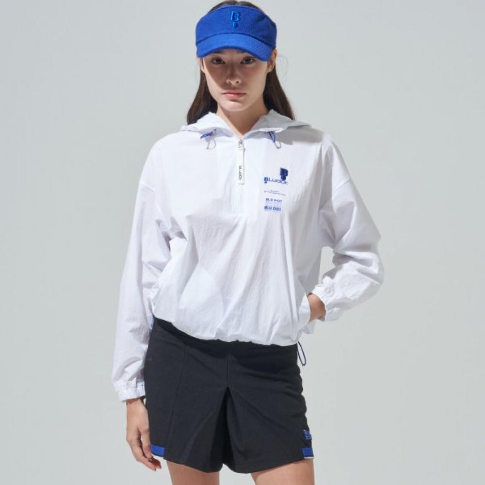 

Blu Dot Anorak Half Zip Hood Wh 090