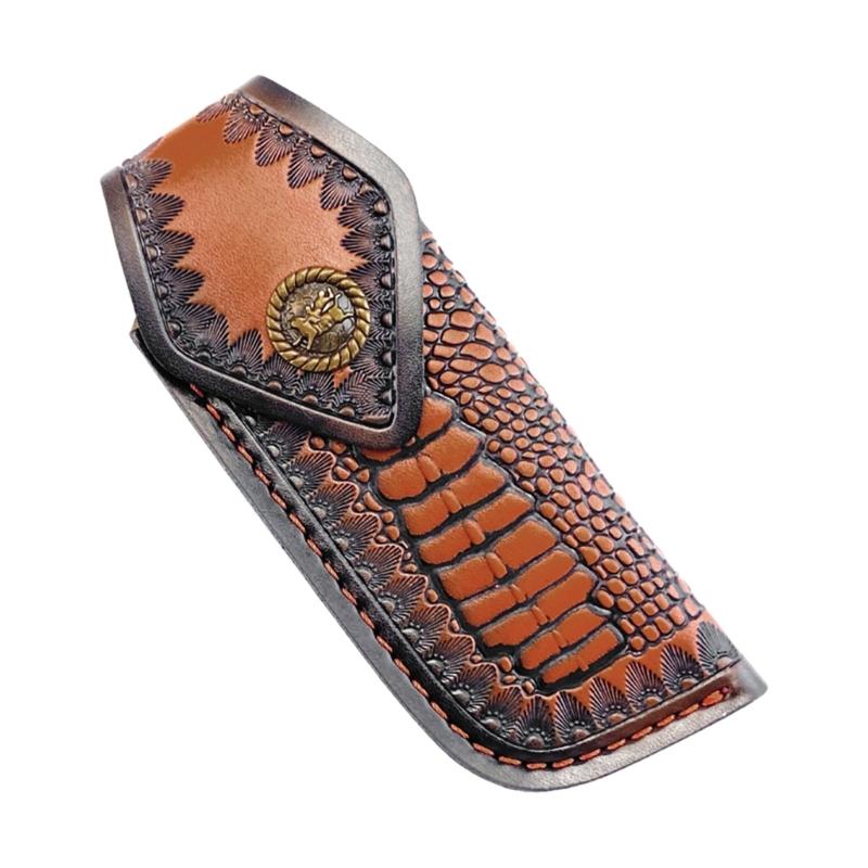 

Premium Leather Sheath For Folding Cutter Belt Waistband Loop Design Cutter Protective Cover For Outdoor Hunting Camping 1
