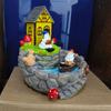 Solar Garden Fountain Ornament  Resin Outdoor Micro Landscape Decoration for Outdoor Patio Backyard Decking Decor