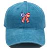 Independence Day Washed Cotton Cap High Quality USA Flag Pattern Embroidery Baseball Cap Men And Women Outdoor Sports Dad Hats