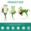 Funny Drinking Frog Statue Flower Pot Hugger Resin Hanging Frog Figurine Miniature Frog Figurine for Flower Yard Lawn Ornament