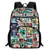 Minecraft Printed Backpack Children'S Elementary School Bag
