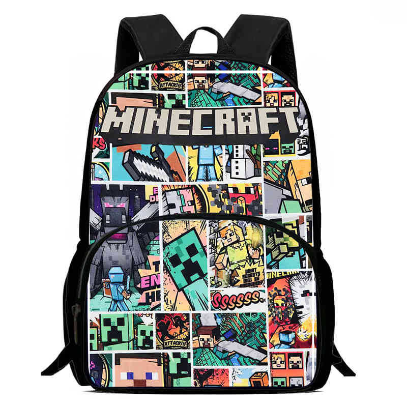 Minecraft Printed Backpack Children'S Elementary School Bag
