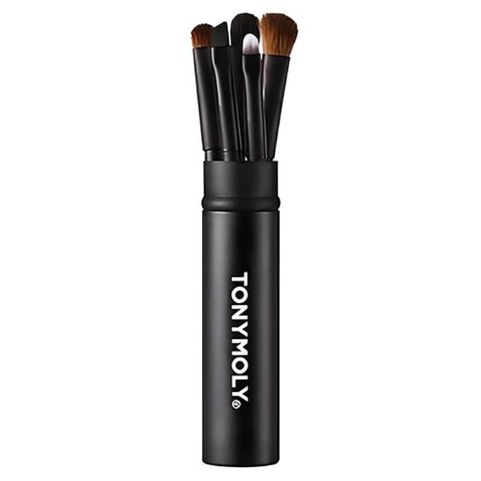 Tonymoly Makeup Brush 5-Piece Set – Compact & Travel-Friendly Professional Tool Kit, Korean