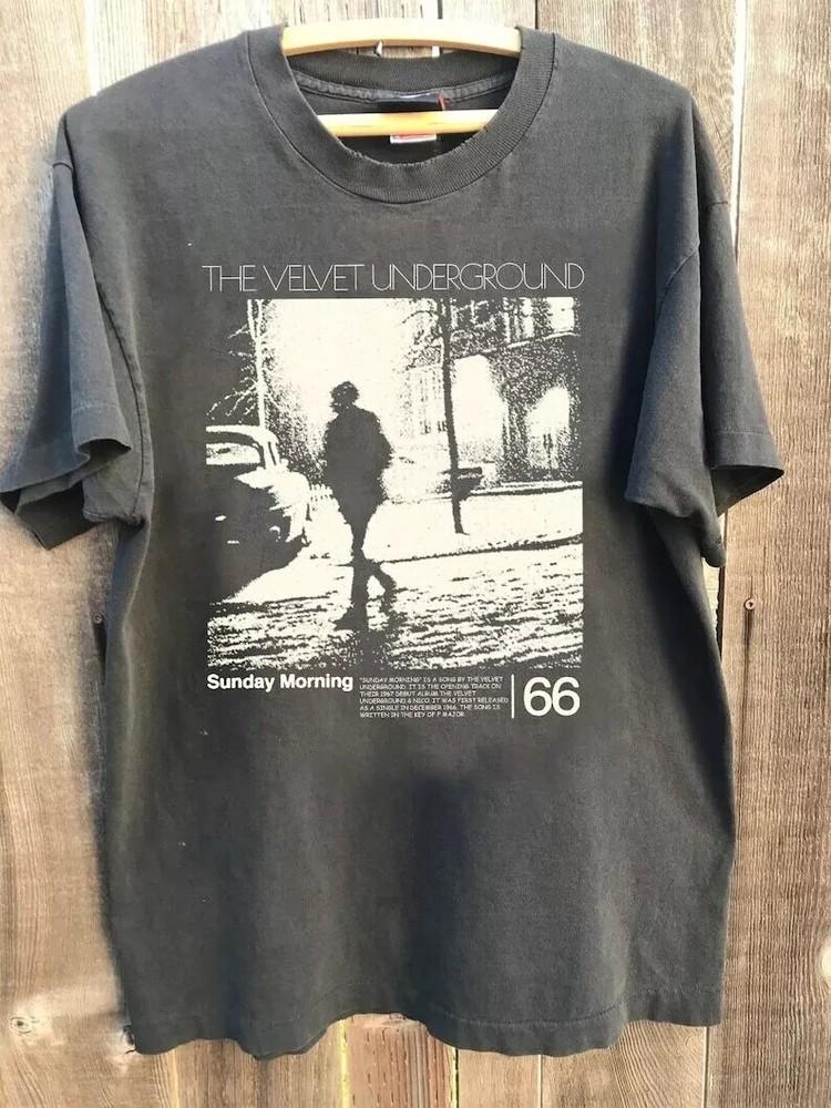 Унисекс футболка The Velvet Underground Sunday Morning Угольный S-5XL Репринт Унисекс футболка S