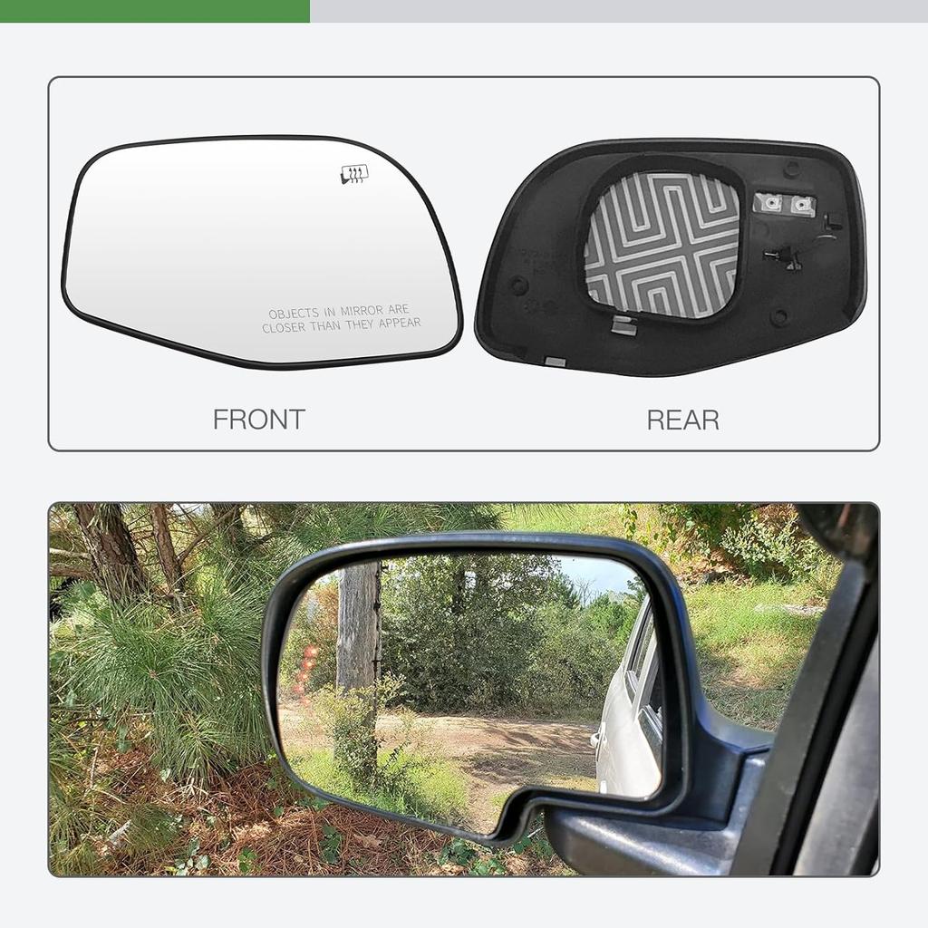 SCITOO Side View Mirror Glass Passenger Right Side Fit For 2002-2005 For FORD/MERCURY EXPLORER/MOUNTAINER W/HEATED Chrome Convex Replacement Exterior