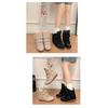 Tacones Mujer Zapatillas de Gancho y Bucle Altas Otoño Invierno Casual Zapatos Deportivos Botines Mujer