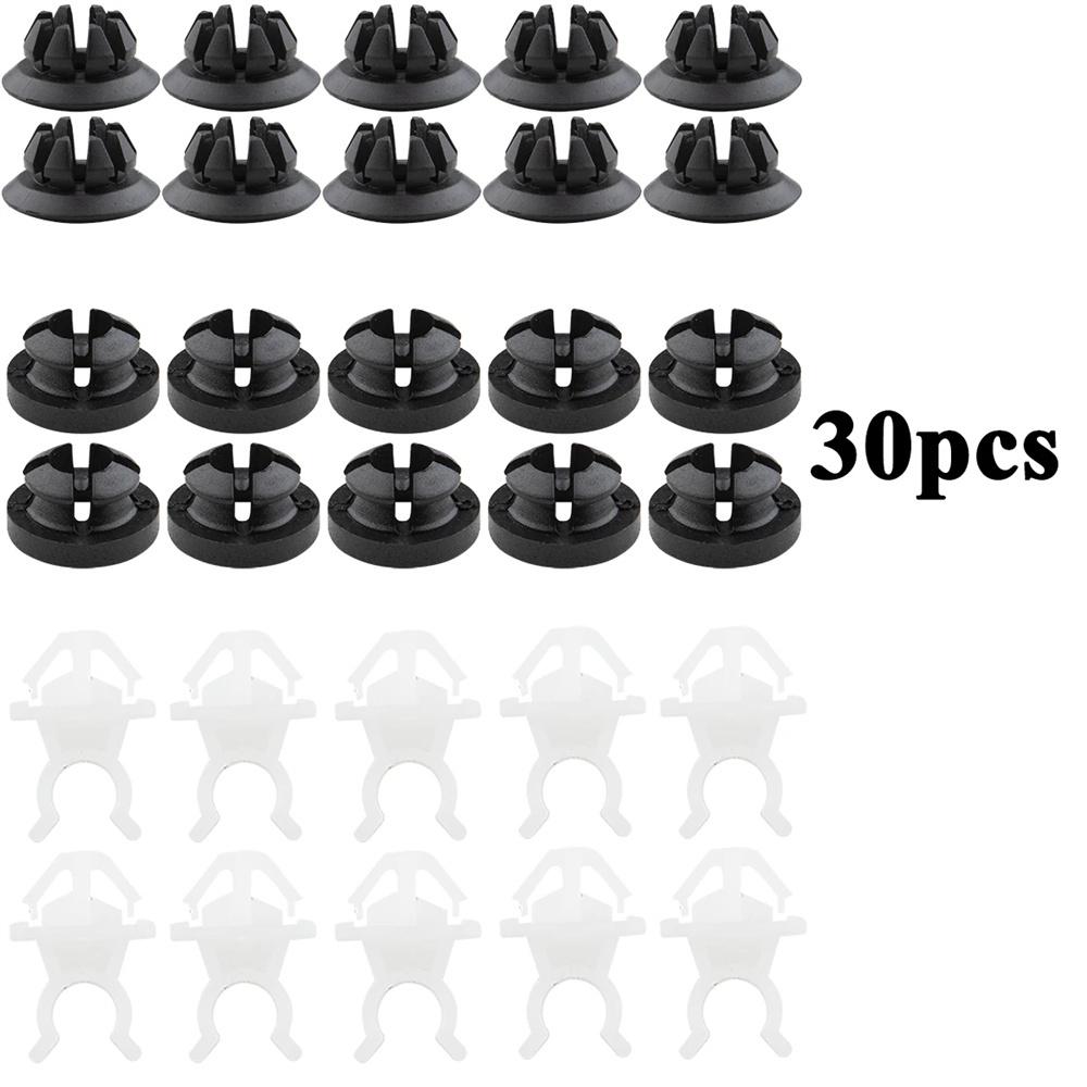 30x Hood Support Prop Rod Holder Clips For Honda Accord Fit S2000 Acura RDX TSX