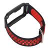 20mm Silicone Watchband Soft Breathable Stylish Comfortable Lightweight for OPPO FREE Smart Watch Black Red + Black
