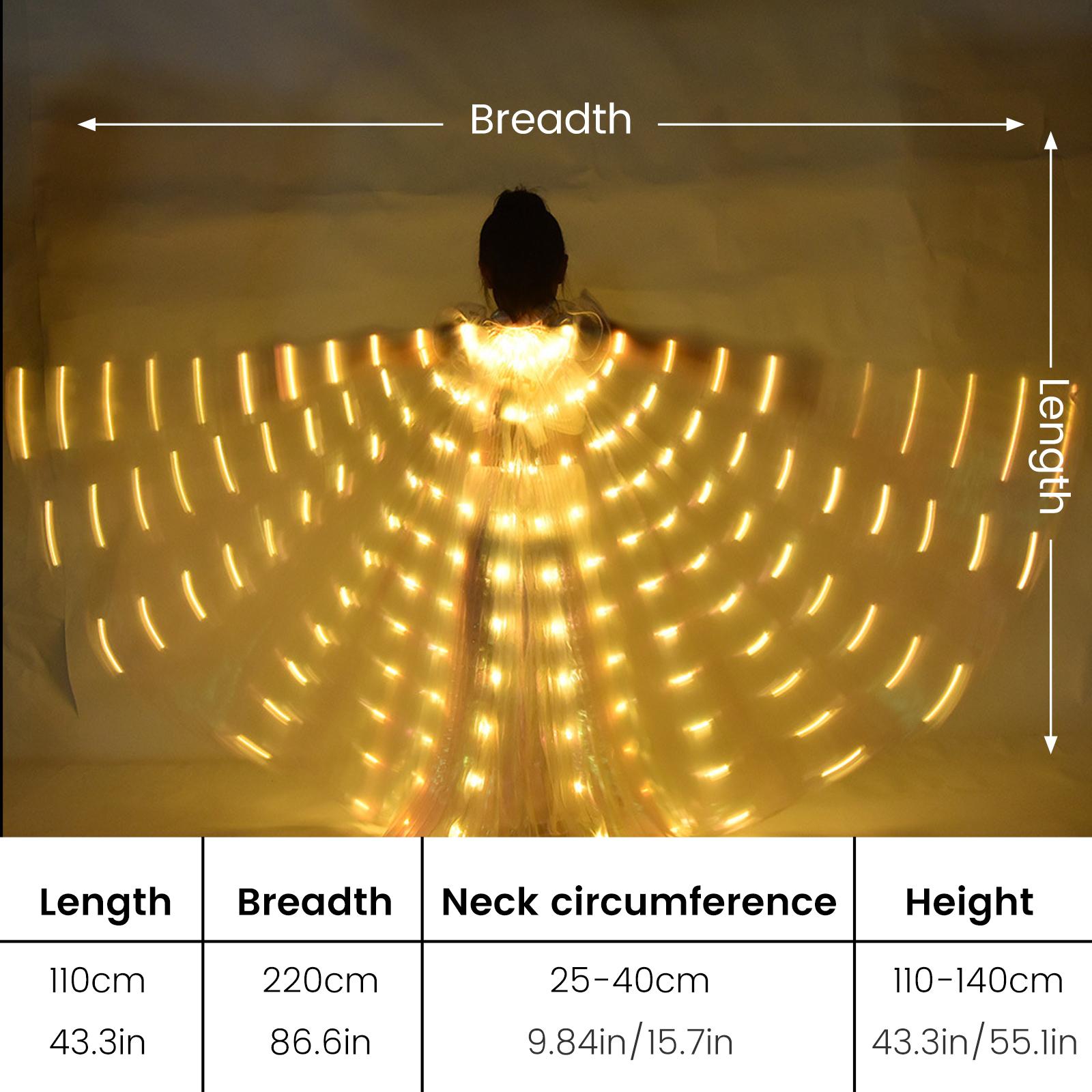 

Светодиодные крылья Исиды для танца живота, красочные светодиодные крылья бабочки, светящийся костюм для выступления на карнавале, сцене