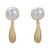 Fashion Delicate Pearl Gold Plated Water Drop Earrings for Women and Girls Jewelry Gifts