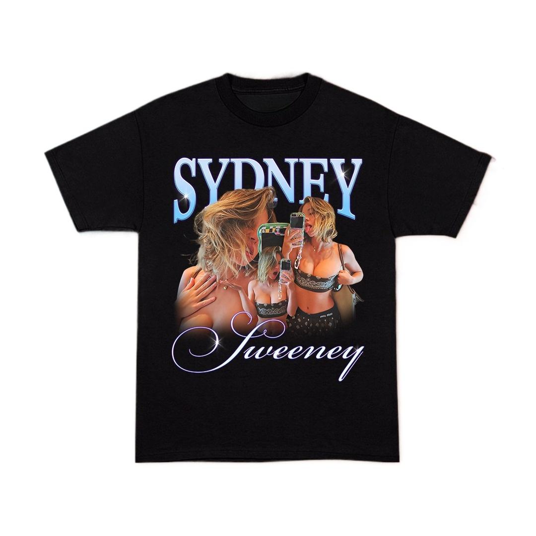 

SpringSummer 2026 Sydney Sweeney Tshirt Pattern Unisexs Y2K Casual Harajuku Streetwear Womens Unisexs Short Sleeves L