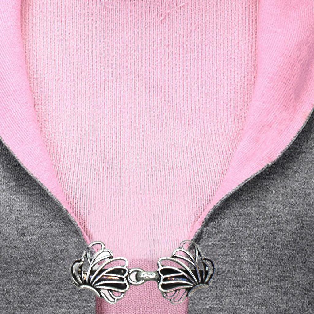 Vintage Sweater Clip Cape Cloak Clips Fashion Antique Elaborate Flower Shape Shawl Collar Clasp for Girl Women