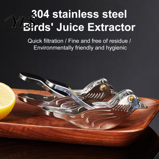Compact Lime Press for Kitchen Stainless Steel Bird Shape Lemon Juicer, Portable Manual Fruit with Pour Spout Easy to Clean Citrus Tool Orange
