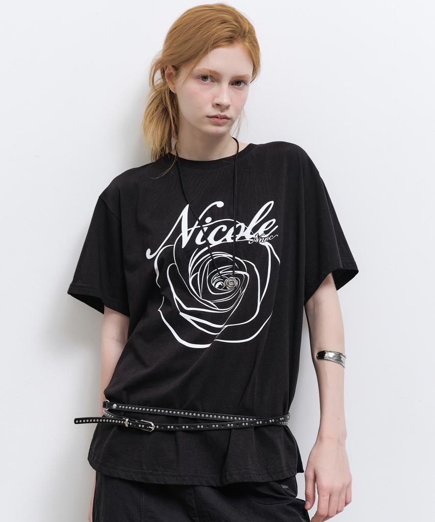 Nigaennikol Nicole Rose Sleeve Top_Black White
