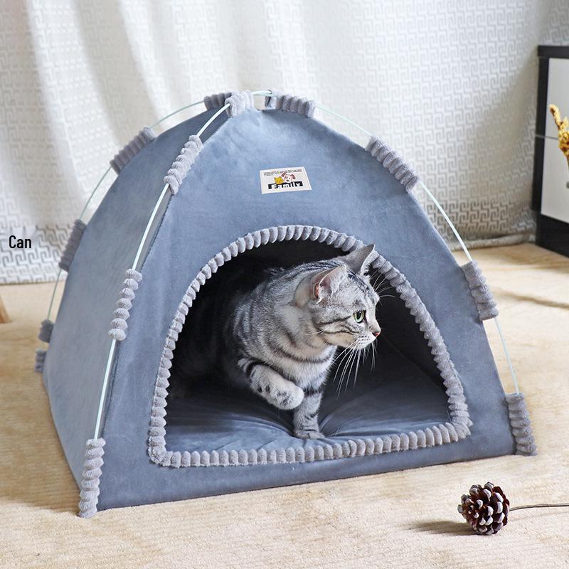 All-Season Foldable Pet Tent for Cats and Dogs - Breathable Outdoor Mat