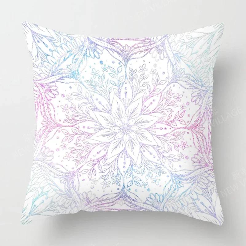 Jesienne Dekoracje Domu Jesienna Poszewka na Poduszkę do Salonu Sofa Boho Poszewka na Poduszkę Mandala