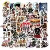 50 sztuk naklejek graffiti anime attack on titanium drukowanie bagażu dekoracja zdejmowane kreskówki wodoodporne naklejki diy na laptopa