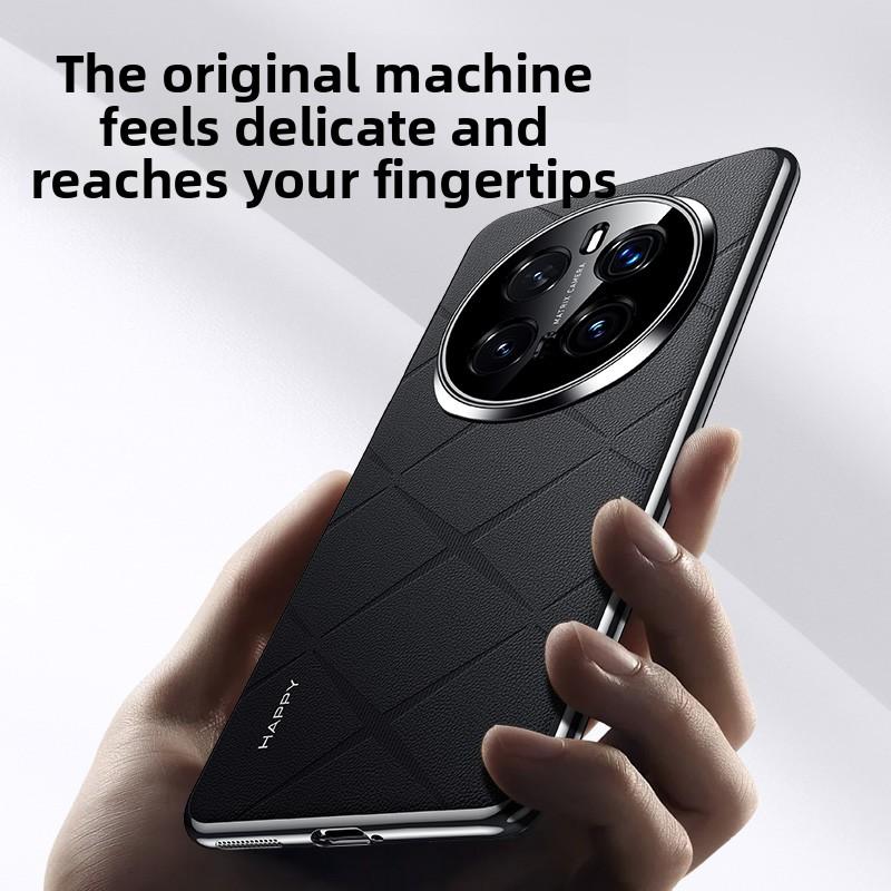 For Honor Magic 8 7 6 Pro Magic8 Case Premium Plain Leather Full-Coverage Lens PC Anti-drop Cover for Magic8 Pro Funda
