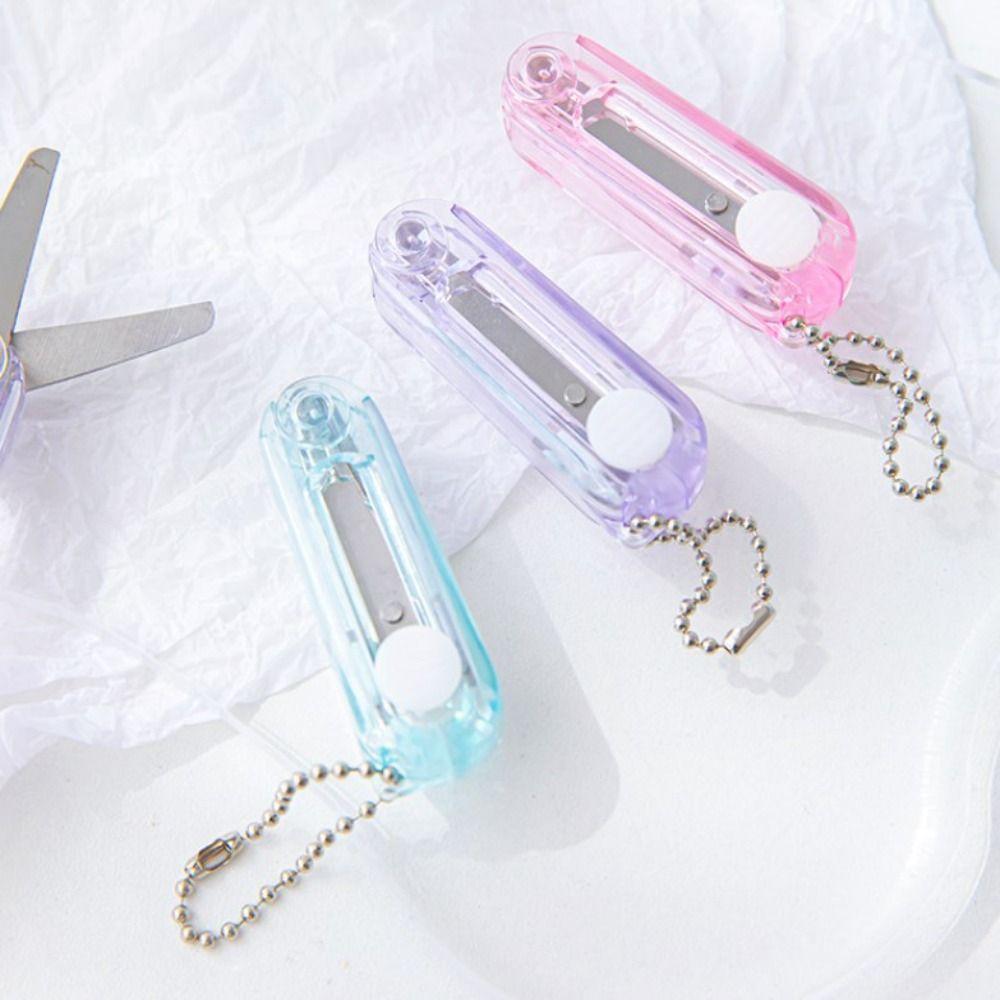 Multifunctional DIY Handcraft Scissor Stainless Steel Safe Mini Scissor Folding Scissor  Office