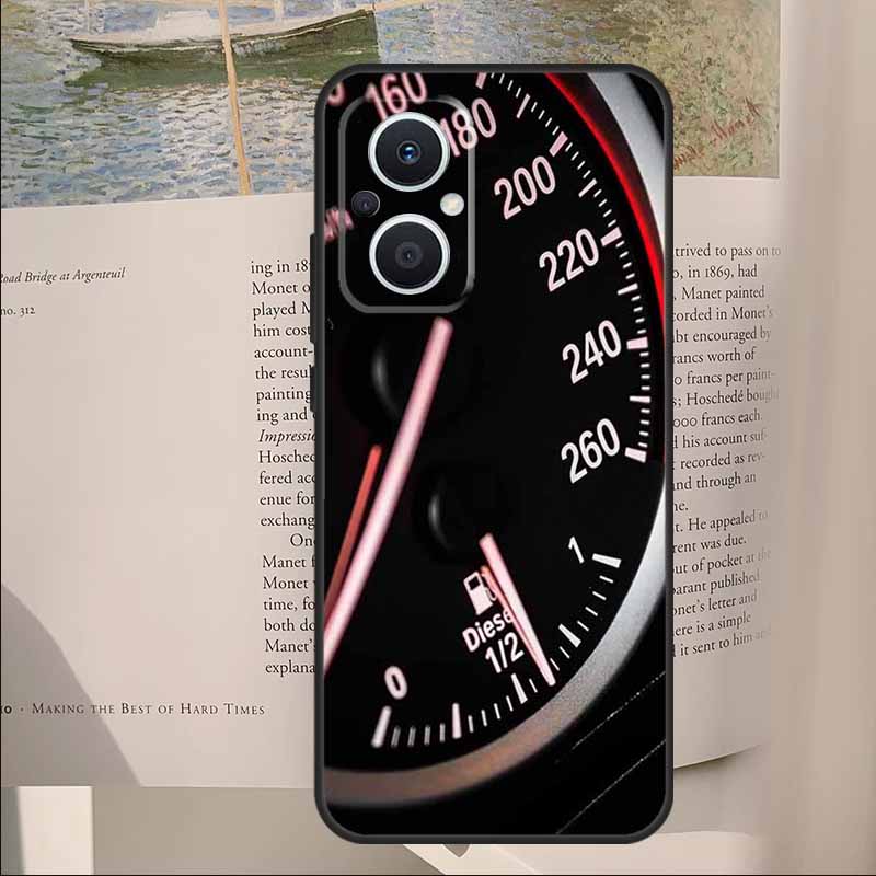Cool Retro Speedometer Cover For OPPO Reno 14F 11F 12F 13F 10 11 12 13 14 Pro 7 8 Lite OPPO Find X6 X8 X9 Pro Case