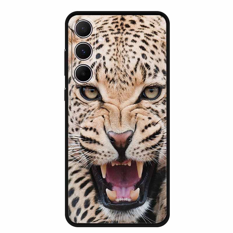 For Samsung Galaxy A55 5G Case Animals Soft Silicone TPU Phone Cases Back Cover For SamsungA55 Wolf Protector Cute Girl Shell