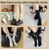Hand Holding Socks Magnetic In Hands Funny Men For Women Novelty Friendship Couples Bestie Gift Boyfriend Girlfriend White Socks