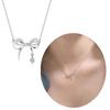 Diamonds Bowknot Aesthetic Necklace Fashion Simple Hollow Clavicle Chain Women Girl Wedding Jewelry Party Birthday Gift