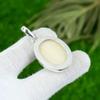 Oval Botswana Agate Gemstone 925 Silver Wedding Wife Bezel Boho Pendant Jewelry